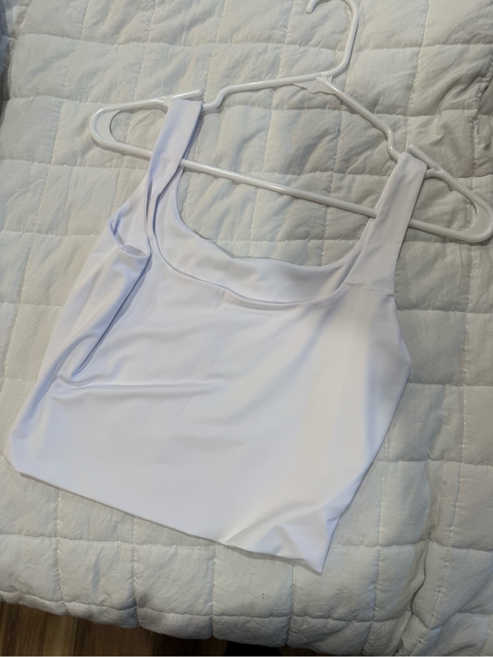 Women’s Square-Neck Tank Top in White